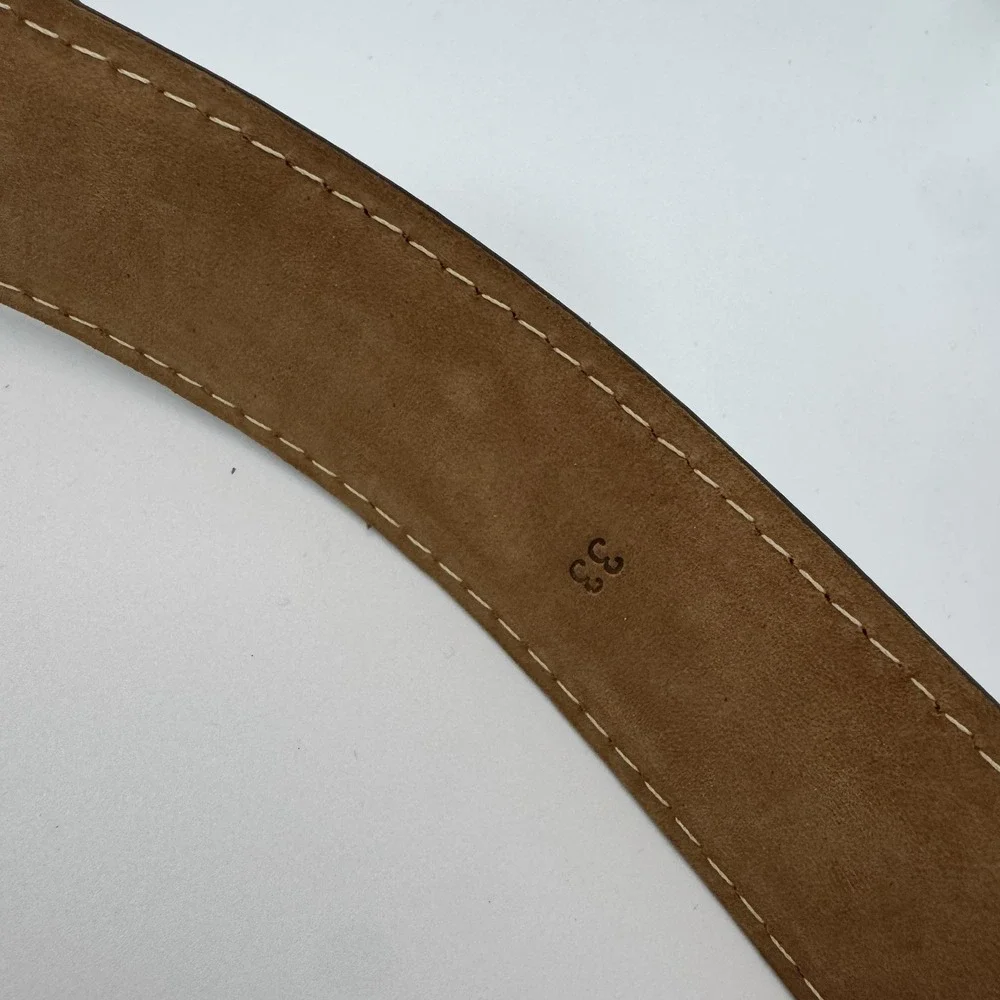 W Kleinberg Brown Suede Custom Leather Belt Belt Sz 33 NWOT Loop Buckle‎ Lux